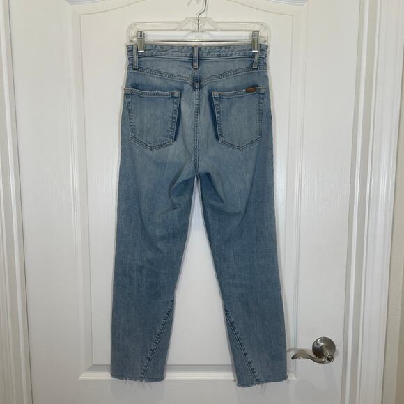 Joe's Jeans The Debbie High Rise Straight Crop 2-Tone Blue Raw Hem 27 - Picture 9 of 10